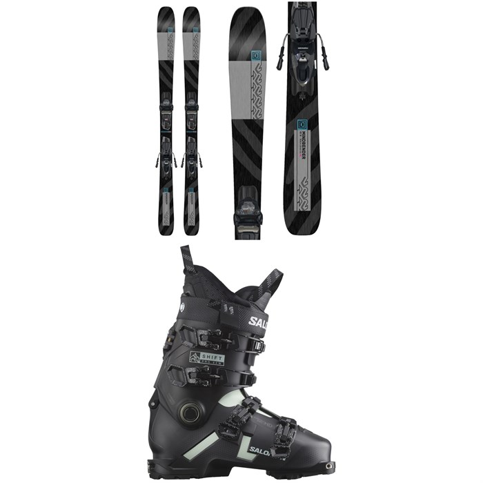 K2 - Mindbender 85 Skis + Squire 10 Bindings + Salomon Shift Pro 90 Alpine Touring Ski Boots - Women's 2024