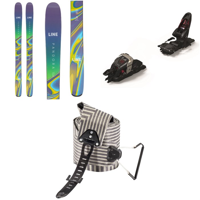 Line - Line Skis Pandora 104 Skis - Women's + Marker Duke PT 12 Alpine Touring Ski Bindings + Black Diamond Ultralite Mix STS Climbing Skins