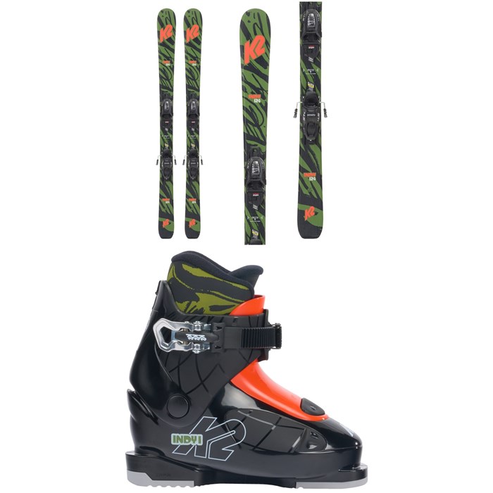 K2 - K2 Indy Skis + FDT 4.5 Bindings - Kids' + K2 Indy 1 Ski Boots - Kids' 2024