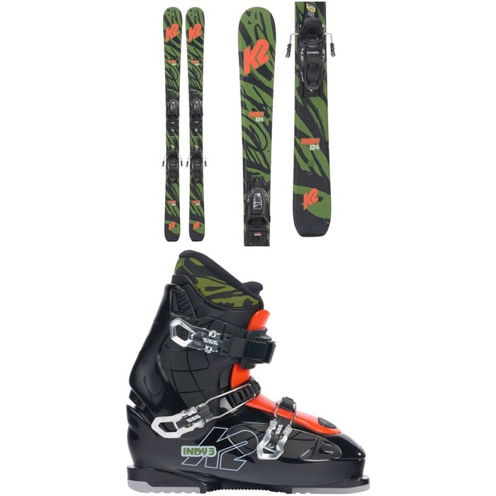 K2 - Indy Skis + FDT 7.0 Bindings - Kids' + K2 Indy 3 Ski Boots - Kids' 2024