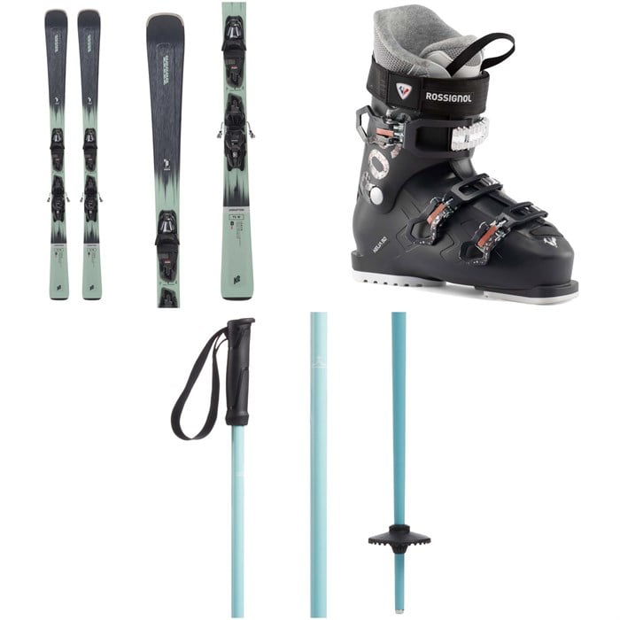 K2 - Disruption 75 Skis + M2 10 Quikclik Bindings + Rossignol Kelia 50 Ski Boots - Women's + evo Merge Ski Poles 2024