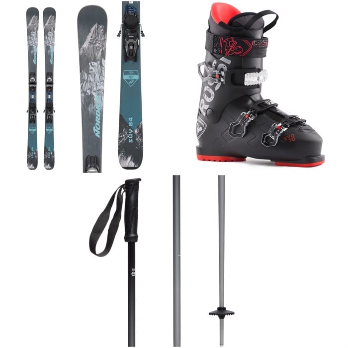 Nordica - SUV 84 + TP2 Compact FDT Ski Bindings + Rossignol Evo 70 Ski Boots + evo Merge Ski Poles 2024