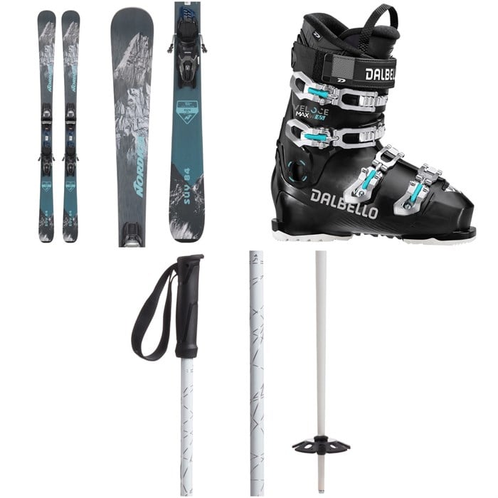 Nordica - SUV 84 + TP2 Compact FDT Ski Bindings + Dalbello Veloce Max 65 W Ski Boots - Women's + evo Refract Ski Poles 2024