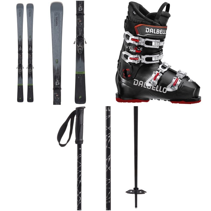 K2 - Disruption 76 Skis + M2 10 Quikclik Bindings + Dalbello Veloce Max 75 Ski Boots + evo Refract Ski Poles 2024