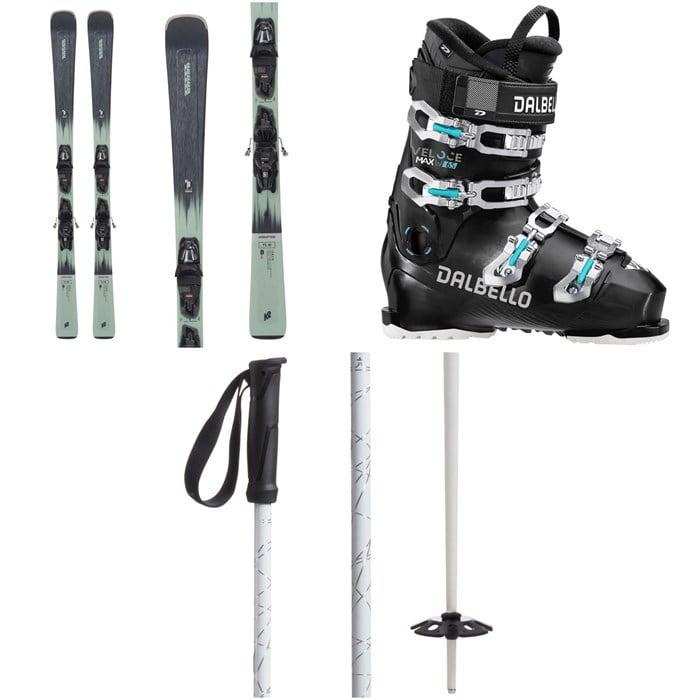 K2 - Disruption 75 Skis + M2 10 Quikclik Bindings + Dalbello Veloce Max 65 W Ski Boots - Women's + evo Refract Ski Poles 2024