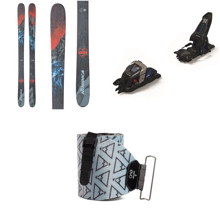 Nordica - Enforcer 100 Skis + Marker Duke PT 16 Alpine Touring Ski Bindings  + evo x Pomoca Pro Glide Climbing Skins