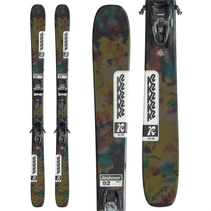 K2 Reckoner 92 Skis + Squire 10 D Quickclik Free Bindings