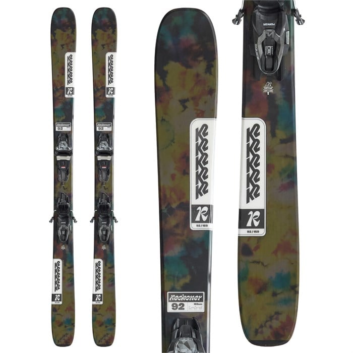 K2 Reckoner 92 Skis + Squire 10 D Quickclik Free Bindings 2025 | evo