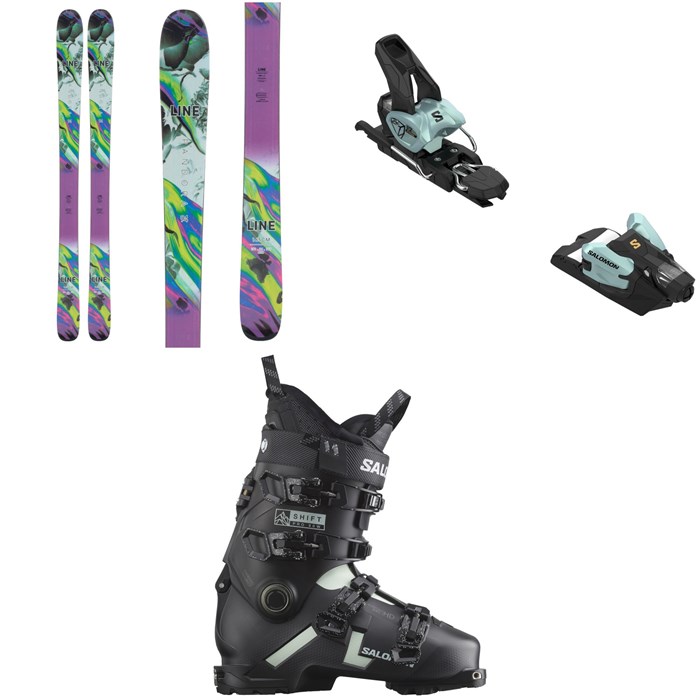 Line Skis - Pandora 94 Skis - Women's + Salomon Strive 12 GW Ski Bindings + Salomon Shift Pro 90 Alpine Touring Ski Boots - Women's 2024
