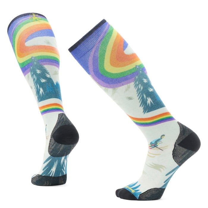 Smartwool - Zero Cushion Rainbow Trails Print OTC Socks