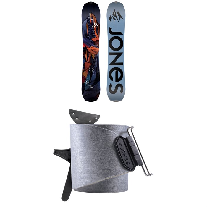 Jones - Frontier Splitboard + Nomad Universal Tail Clip Splitboard Skins 2024