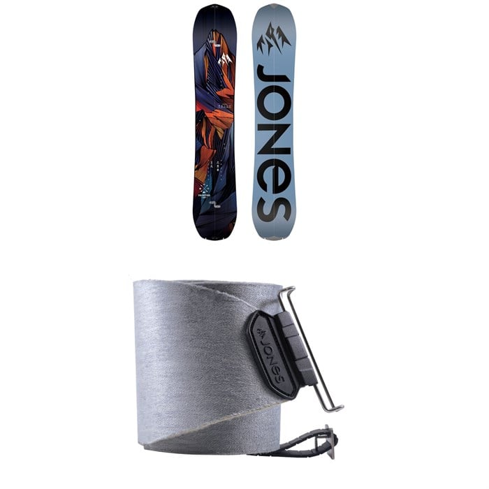 Jones - Frontier Splitboard + Nomad Pro Quick Tension Tail Clip Splitboard Skins 2024