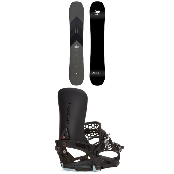 Arbor - Coda Rocker Snowboard + Season Universal Snowboard Bindings 2024
