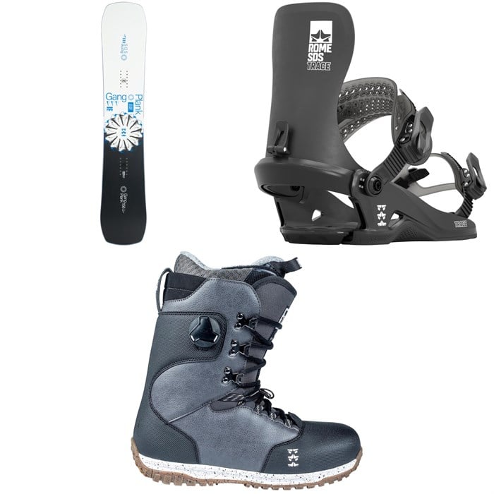 Rome - Gang Plank Snowboard + Trace Snowboard Bindings + Bodega Hybrid Boa Snowboard Boots 2024