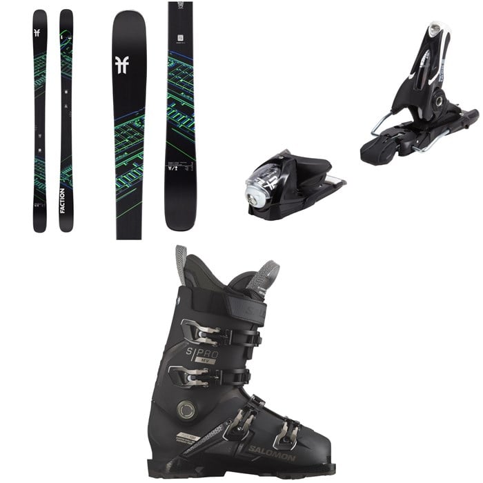 Faction - Prodigy 1 Skis + Look SPX 12 GW Ski Bindings + Salomon S/Pro MV 100 Ski Boots