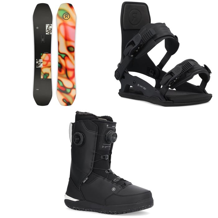 Ride - Moderator Snowboard + C-6 Snowboard Bindings + Lasso Boa Snowboard Boots 2025