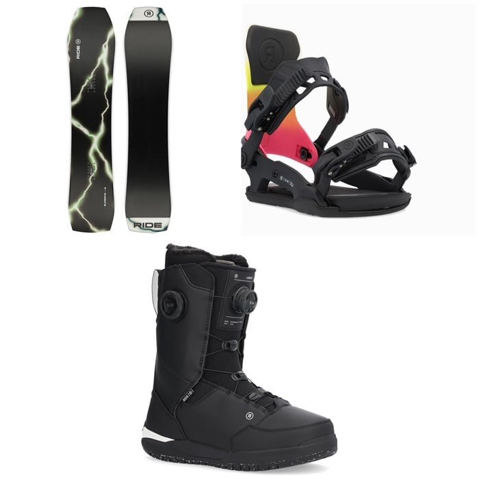 Ride - Superpig Snowboard + C-8 Snowboard Bindings + Lasso Boa Snowboard Boots 2025