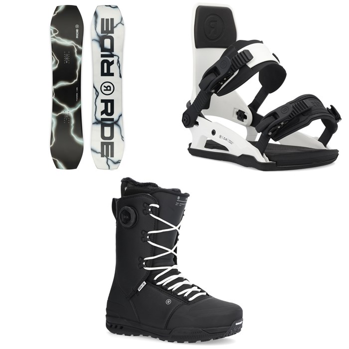 Ride - Twinpig Snowboard + C-6 Snowboard Bindings + Fuse Snowboard Boots 2025