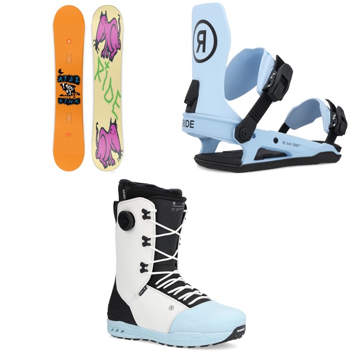 Ride - Ride Kink Snowboard + C-6 Snowboard Bindings + Fuse Snowboard Boots 2025