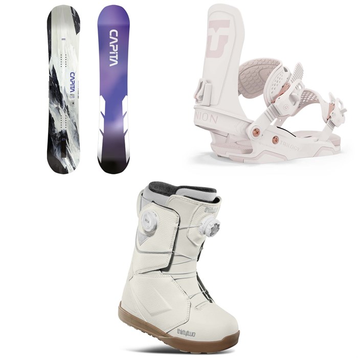 CAPiTA - Mercury Snowboard + Union Trilogy Snowboard Bindings + thirtytwo Lashed Double Boa Snowboard Boots - Women's 2025