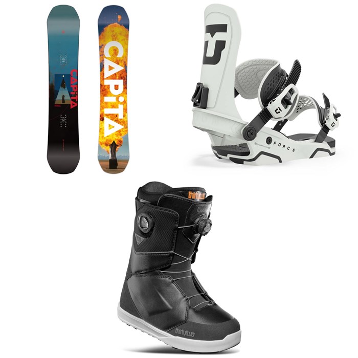 CAPiTA - Defenders Of Awesome Snowboard + Union Force Snowboard Bindings + thirtytwo Lashed Double Boa Snowboard Boots 2025