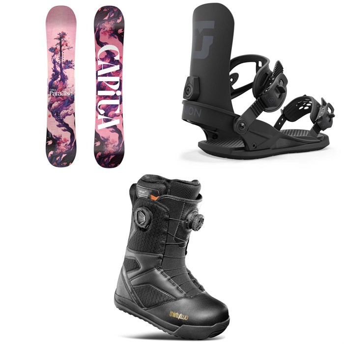 CAPiTA - Paradise Snowboard + Union Legacy Snowboard Bindings + thirtytwo STW Double Boa Snowboard Boots - Women's 2025