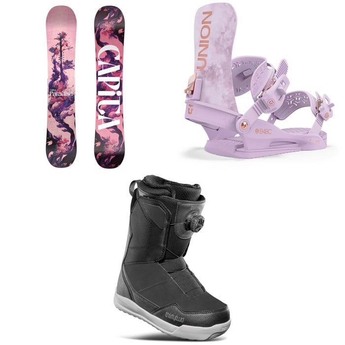 CAPiTA - Paradise Snowboard + Union Juliet Snowboard Bindings + thirtytwo Shifty Boa Snowboard Boots - Women's 2025