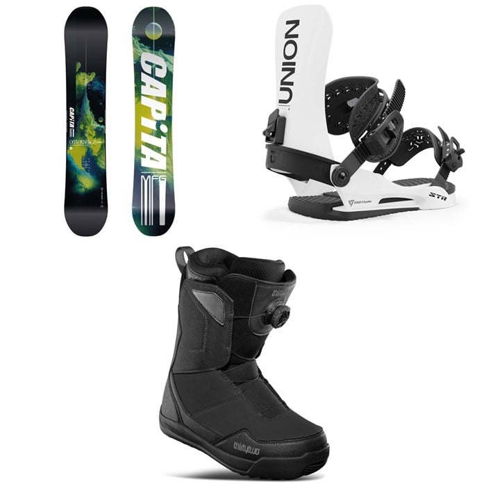 CAPiTA - Outerspace Living Snowboard + Union STR Snowboard Bindings + thirtytwo Shifty Boa Snowboard Boots 2025