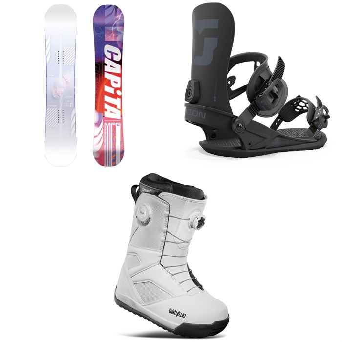 CAPiTA - Pathfinder Camber Snowboard + Union Strata Snowboard Bindings + thirtytwo STW Double Boa Snowboard Boots 2025