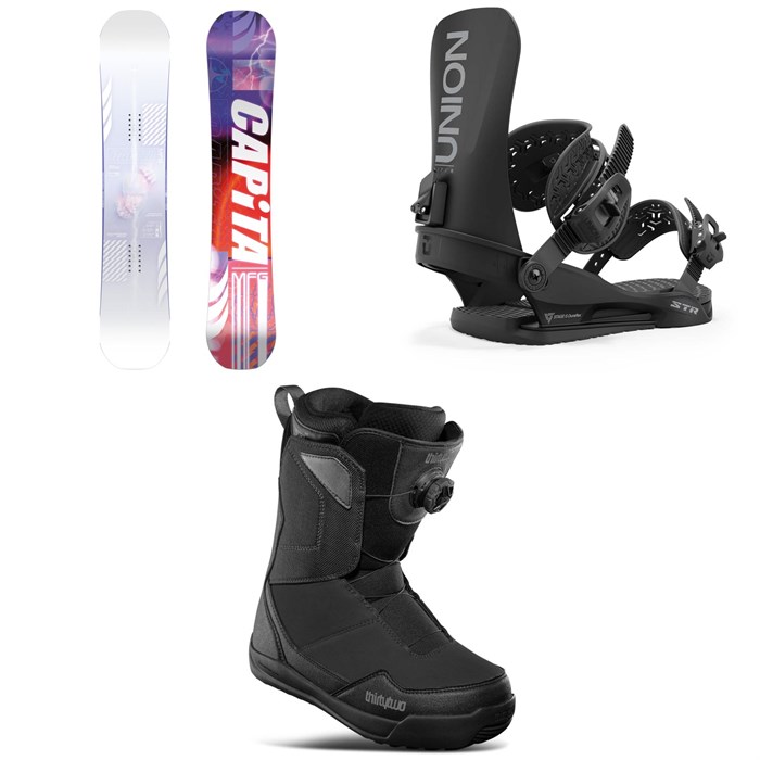 CAPiTA - Pathfinder Camber Snowboard + Union STR Snowboard Bindings + thirtytwo Shifty Boa Snowboard Boots 2025