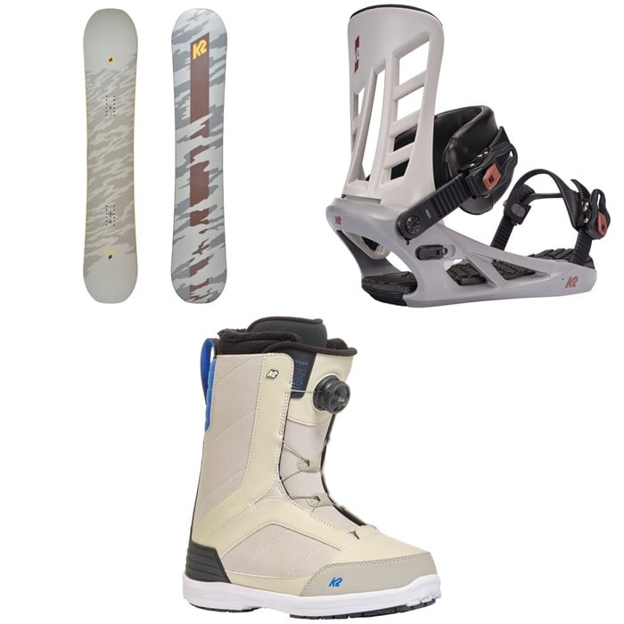 K2 - Gateway Pop Snowboard + Indy Snowboard Bindings + Raider Snowboard Boots 2025