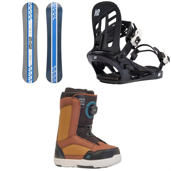 K2 - K2 Vandal Snowboard + You+H Snowboard Bindings + You+H Snowboard Boots - Kids' 2025