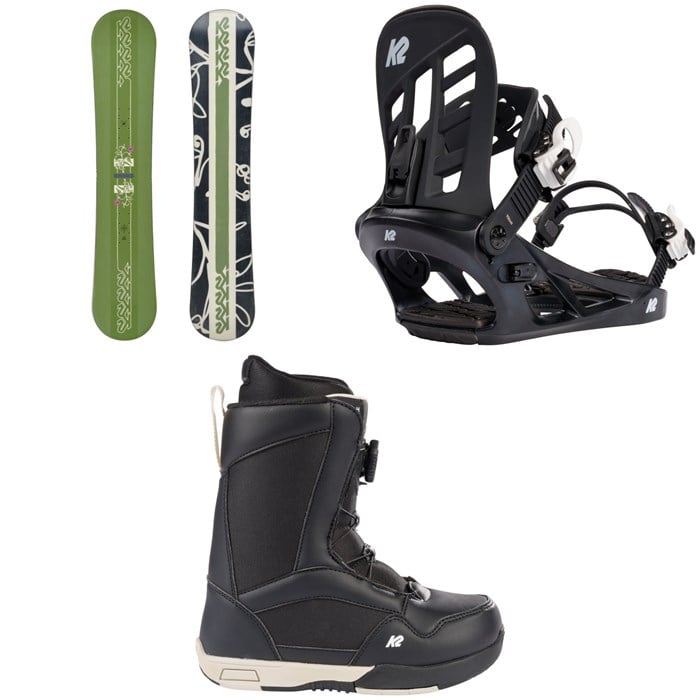 K2 - Kandi Snowboard + You+H Snowboard Bindings + You+H Snowboard Boots - Kids' 2025