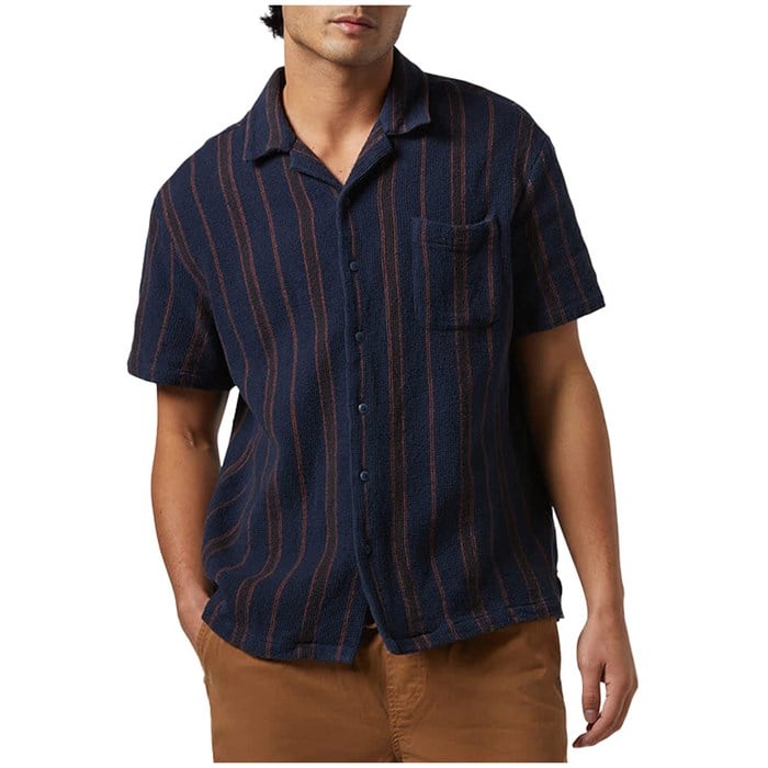Brixton - Bunker Waffle Stripe Short-Sleeve Shirt - Men's
