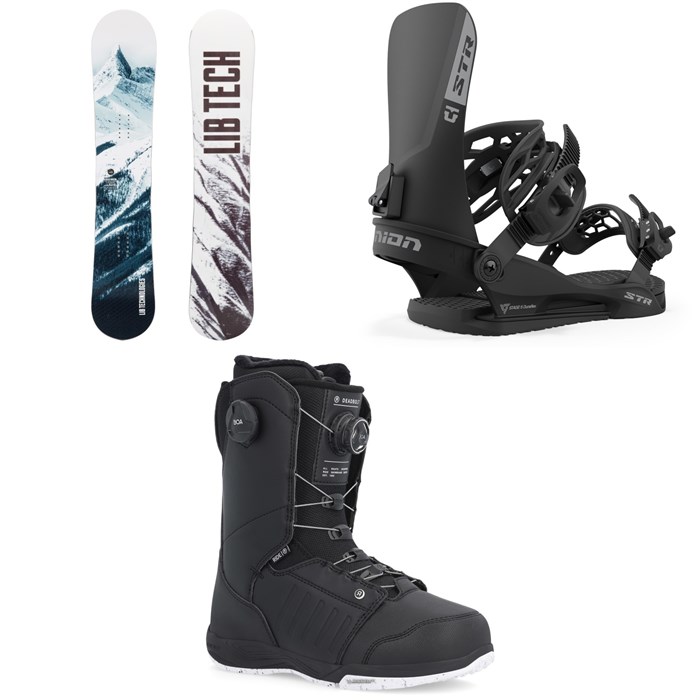 Lib Tech - Cold Brew C2 Snowboard + Union STR Snowboard Bindings + Ride Deadbolt Zonal Snowboard Boots 2024