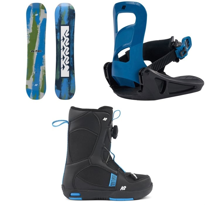 K2 - Lil Mini Snowboard + Mini Turbo Snowboard Bindings + Mini Turbo Snowboard Boots - Kids' 2025