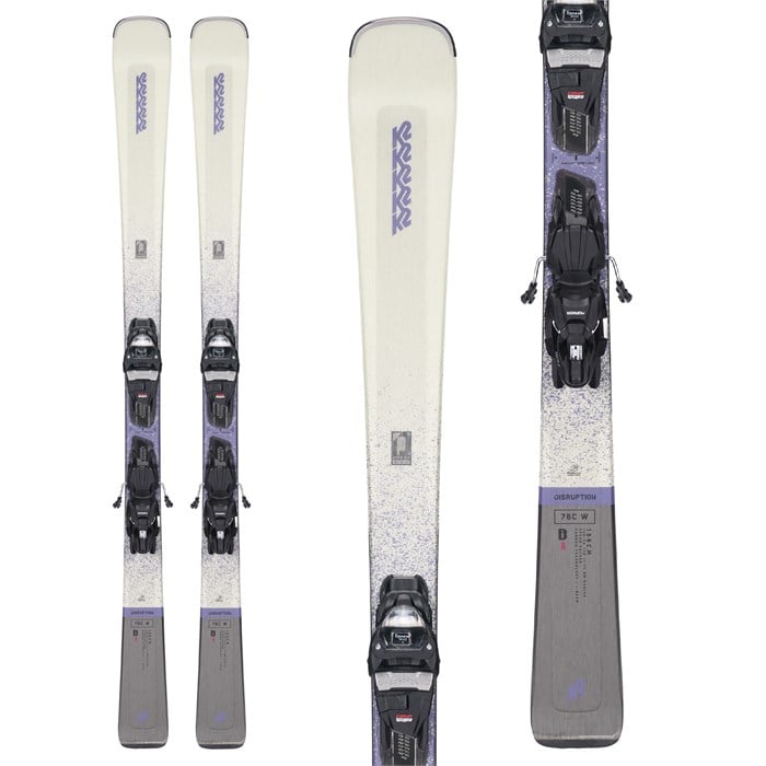 K2 - Disruption 76 C W Skis + Marker ER3 10 Compact Quikclik Bindings 2023 - Used