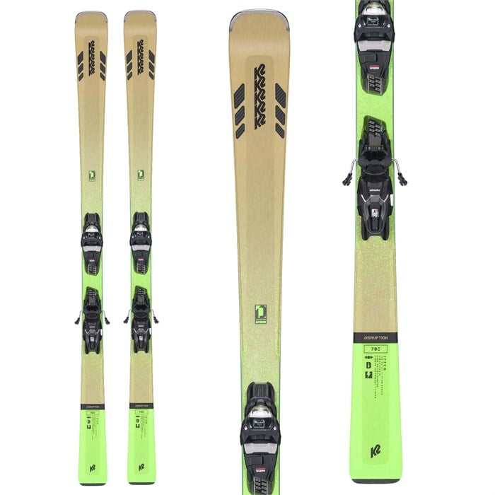 K2 - Disruption 78 C Skis + M3 11 Compact Quikclik Bindings 2023 - Used