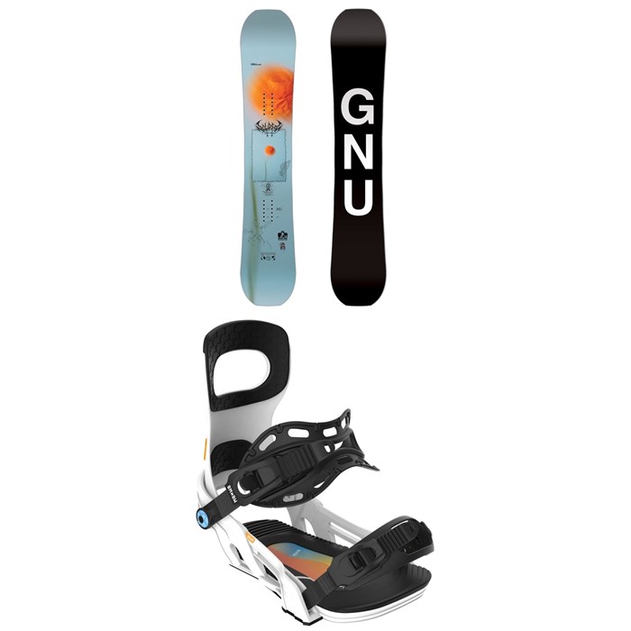 GNU - Gloss C2E Snowboard + Bent Metal Beam Snowboard Bindings - Women's 2025