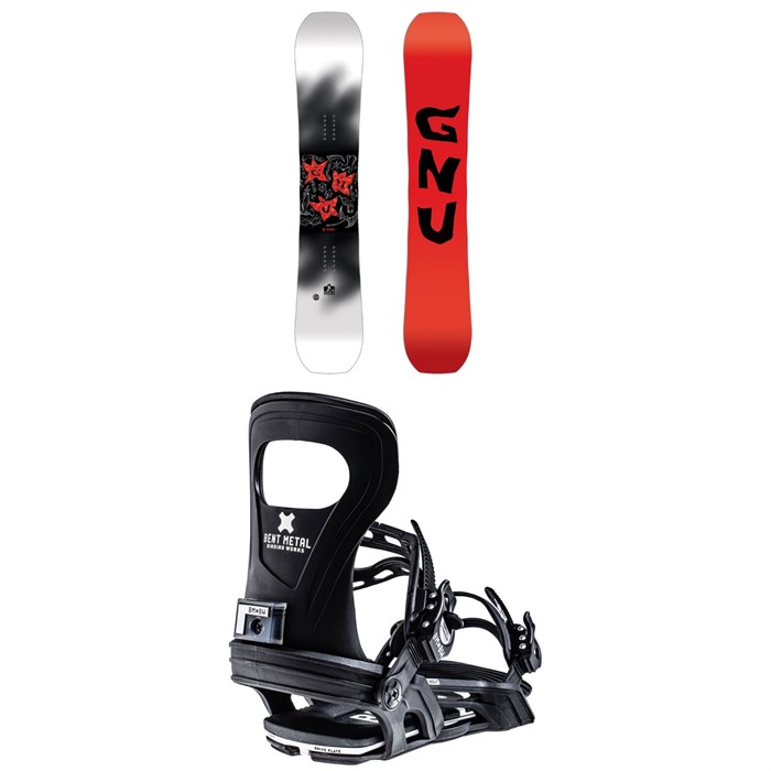 GNU - Money C2E Snowboard + Bent Metal Bolt Snowboard Bindings 2025