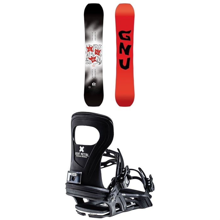 GNU - C-Money C3 Snowboard + Bent Metal Bolt Snowboard Bindings 2025