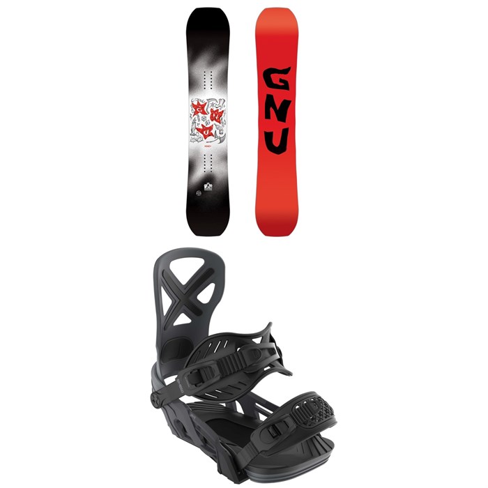 GNU - C-Money C3 Snowboard + Bent Metal Anvil Snowboard Bindings 2025