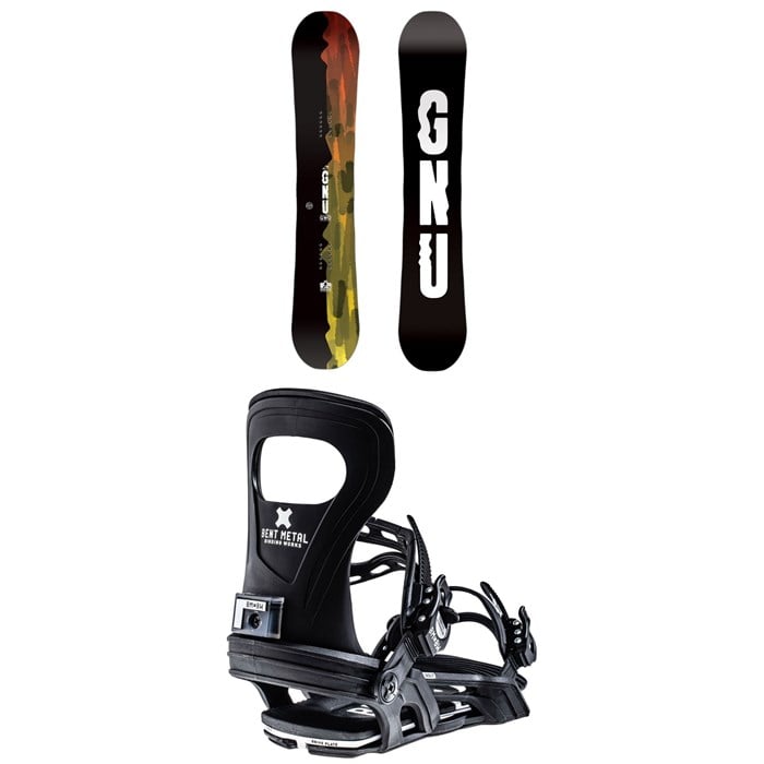 GNU - GWO BTX Snowboard + Bent Metal Bolt Snowboard Bindings 2025