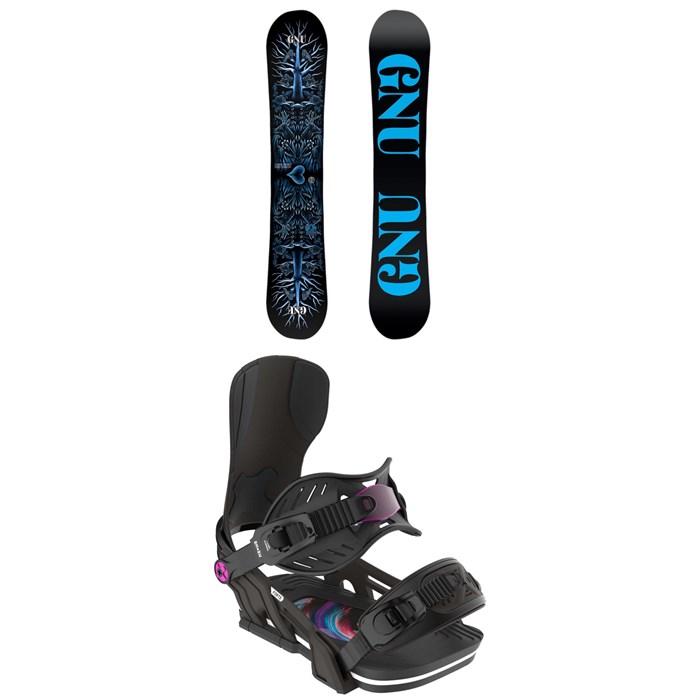 GNU - Asym Ladies Choice C2X Snowboard + Bent Metal Forte Snowboard Bindings - Women's 2025