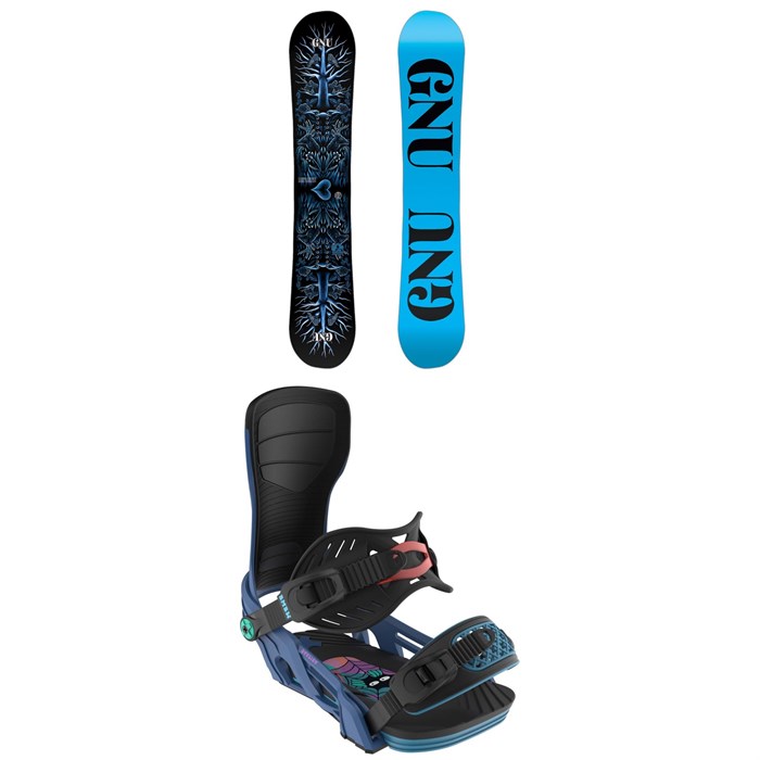 GNU - Asym Ladies Choice C2X Snowboard + Bent Metal Stylist Snowboard Bindings - Women's 2025