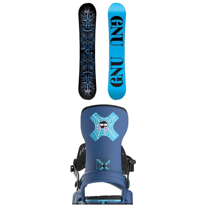 GNU - GNU Asym Ladies Choice C2X Snowboard + Bent Metal Stylist Snowboard Bindings - Women's 2025