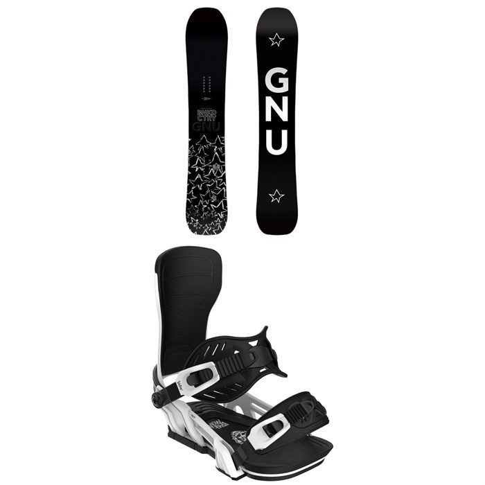 GNU - Banked Country C3 Snowboard + Bent Metal Transfer Snowboard Bindings 2025