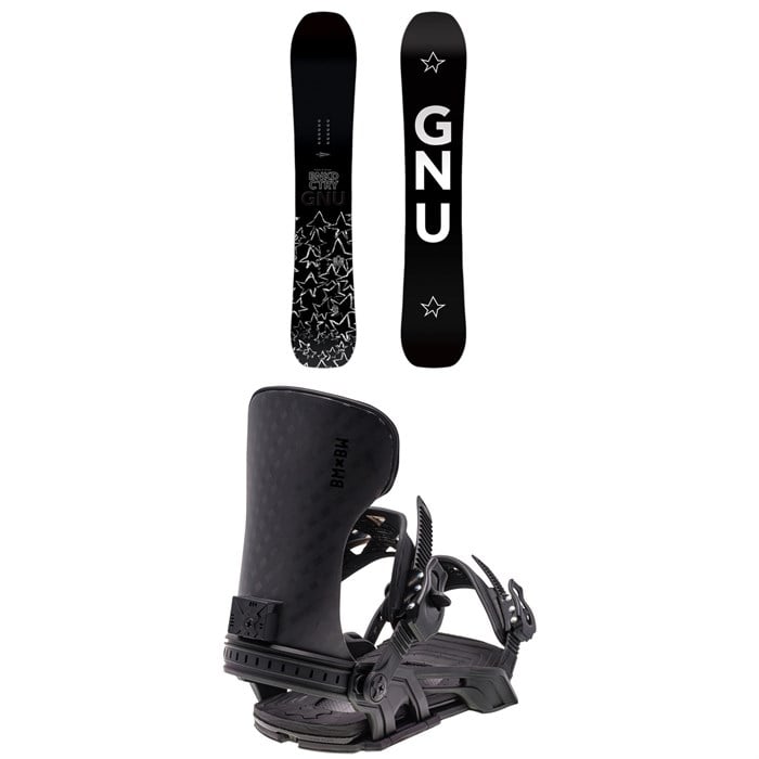 GNU - Banked Country C3 Snowboard + Bent Metal Solution Snowboard Bindings 2025