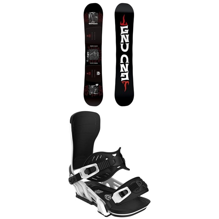 GNU - Riders Choice Asym C2X Snowboard + Bent Metal Transfer Snowboard Bindings 2025