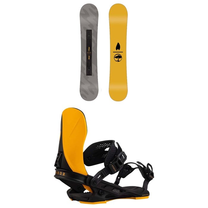 Arbor - Metal Machine Snowboard + Hemlock Snowboard Bindings 2025